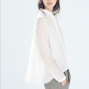 Zara Button Down with Pleated Back